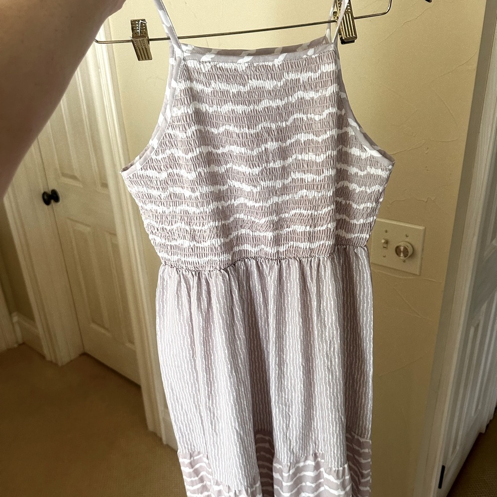 NWT Tan & White Sundress
